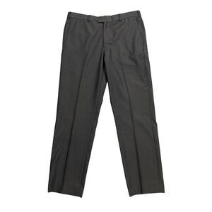 Chiari Pants Mens 35 Charcoal Black Novara Super 120s Wool Mid Rise Made Italy